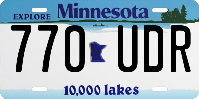 MN license plate 770UDR