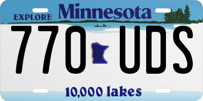 MN license plate 770UDS