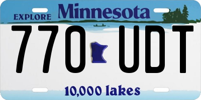 MN license plate 770UDT