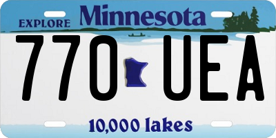 MN license plate 770UEA