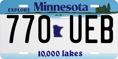 MN license plate 770UEB