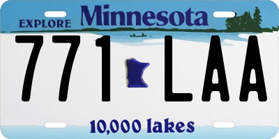 MN license plate 771LAA