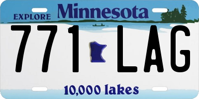 MN license plate 771LAG