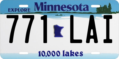 MN license plate 771LAI