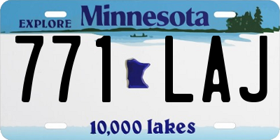 MN license plate 771LAJ