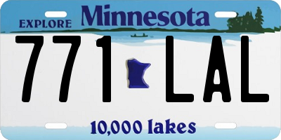 MN license plate 771LAL