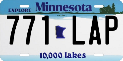 MN license plate 771LAP