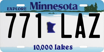 MN license plate 771LAZ
