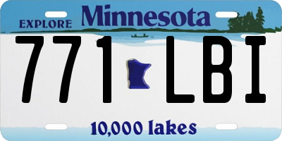 MN license plate 771LBI