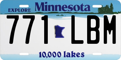 MN license plate 771LBM