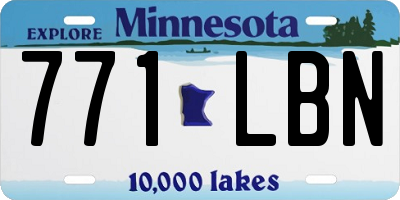 MN license plate 771LBN