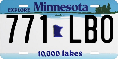 MN license plate 771LBO