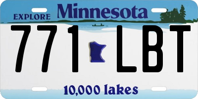 MN license plate 771LBT