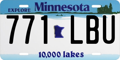 MN license plate 771LBU