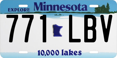 MN license plate 771LBV