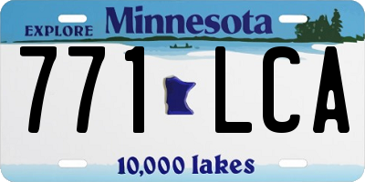 MN license plate 771LCA