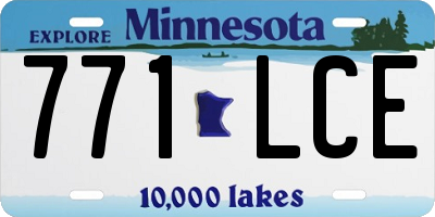 MN license plate 771LCE