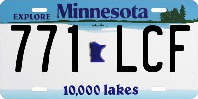 MN license plate 771LCF