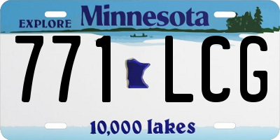 MN license plate 771LCG