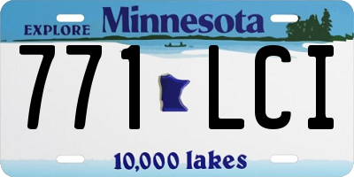 MN license plate 771LCI
