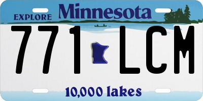 MN license plate 771LCM