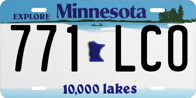 MN license plate 771LCO