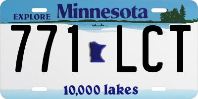 MN license plate 771LCT