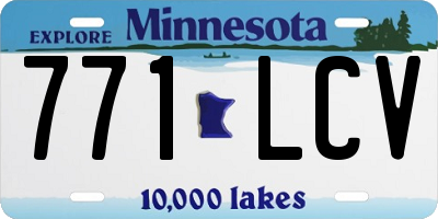 MN license plate 771LCV