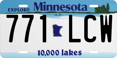MN license plate 771LCW