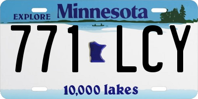 MN license plate 771LCY