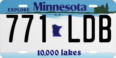 MN license plate 771LDB