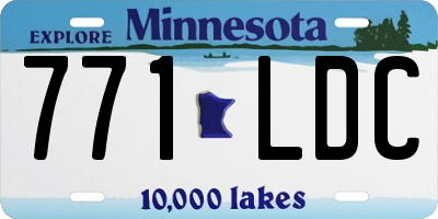MN license plate 771LDC