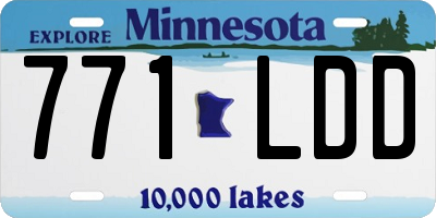 MN license plate 771LDD
