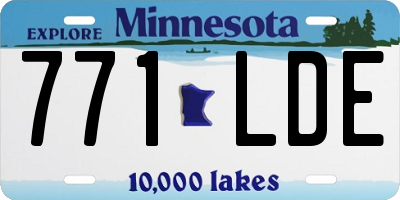 MN license plate 771LDE