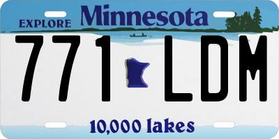 MN license plate 771LDM
