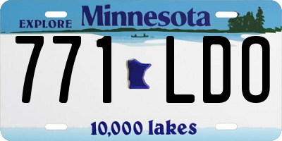 MN license plate 771LDO