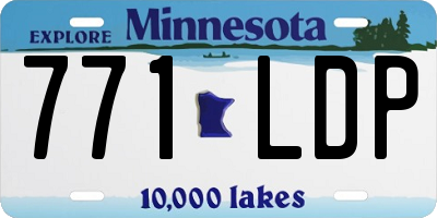 MN license plate 771LDP
