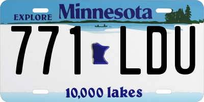 MN license plate 771LDU