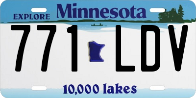 MN license plate 771LDV