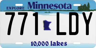 MN license plate 771LDY