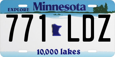 MN license plate 771LDZ