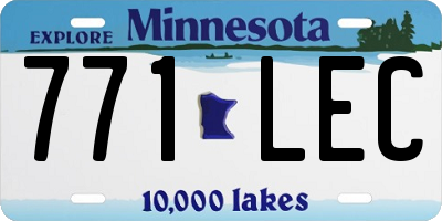 MN license plate 771LEC