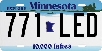 MN license plate 771LED