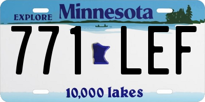 MN license plate 771LEF