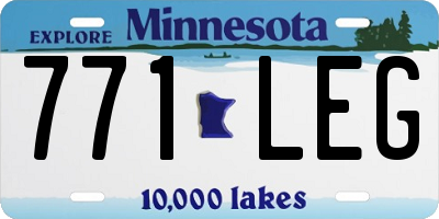 MN license plate 771LEG