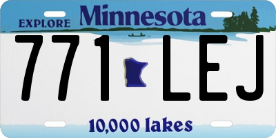 MN license plate 771LEJ