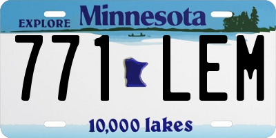 MN license plate 771LEM