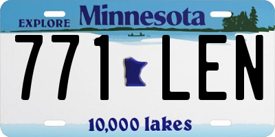 MN license plate 771LEN