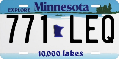 MN license plate 771LEQ
