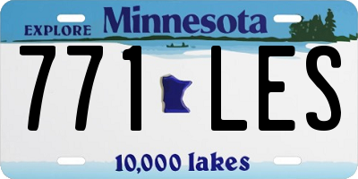 MN license plate 771LES